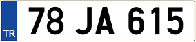Trailer License Plate